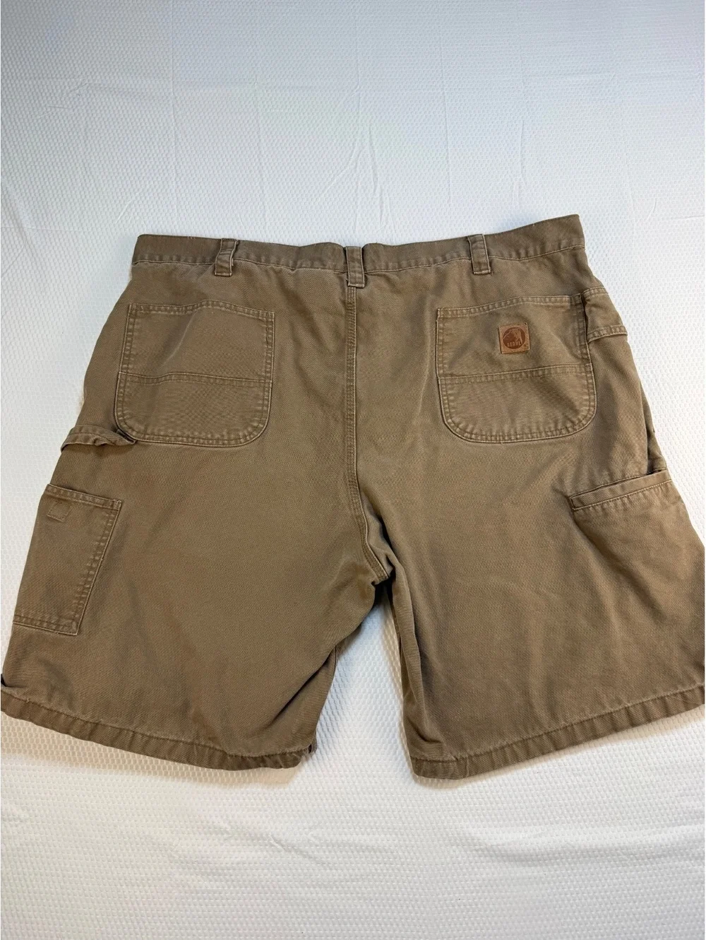 Berne Men’s 46R Brown Duck Canvas Carpenter Work Shorts Utility Relaxed Fit